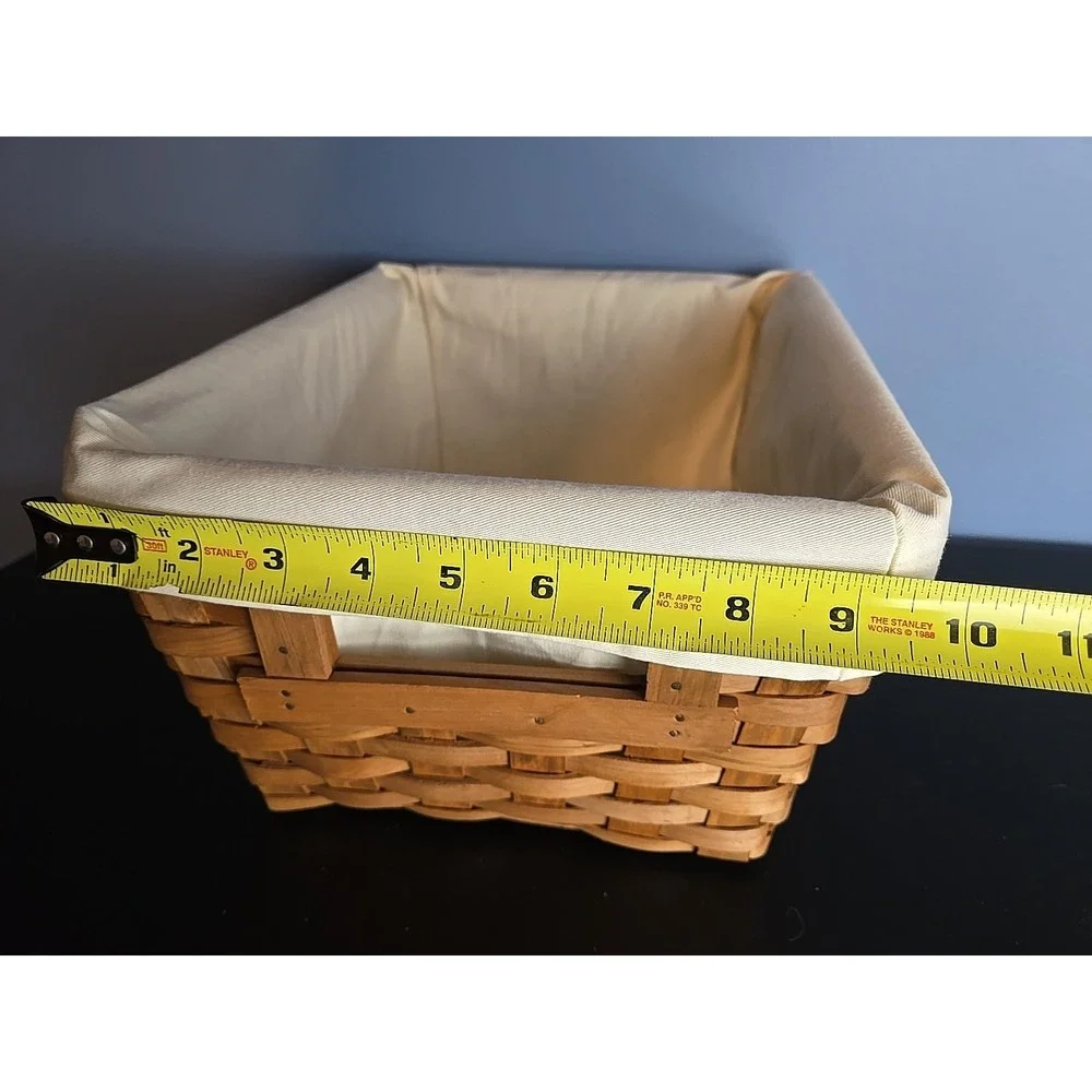 Woven‎ Vanity Basket With Liner - Country Decor Kitchen Storage 12